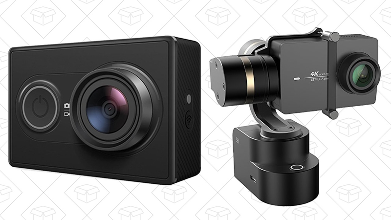 Yi Action Cam, $52 with code PHIXBTO3 | Add an extra battery to your cart to get it free. | Yi 4K + Gimbal, $350 with code V673WQ4G